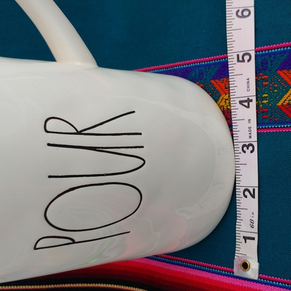 Rae Dunn Ceramic "Pour" Serving Pitcher White holds One Quart - Picture 15 of 15